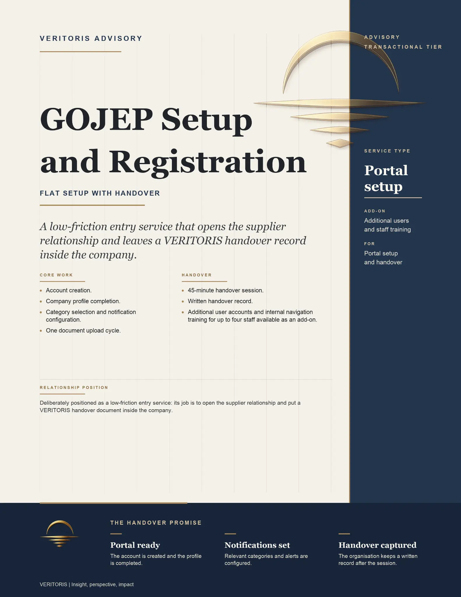 GOJEP Setup and Registration service flyer